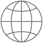 Globe with vertical and horizontal lines