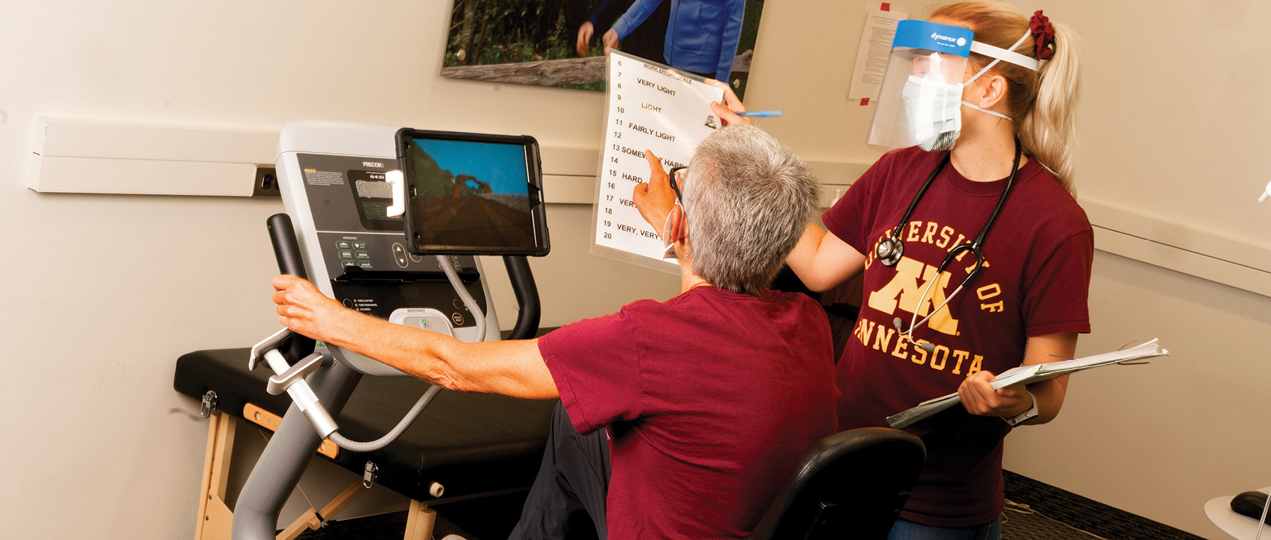 Study participant in research about exercise and Cognitive Dementia