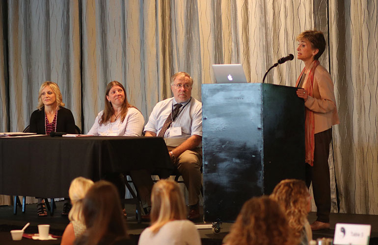 During the 2019 Summer Institute, Professor Renee Sieving, director of the Center for Adolescent Nursing, leads a conversation