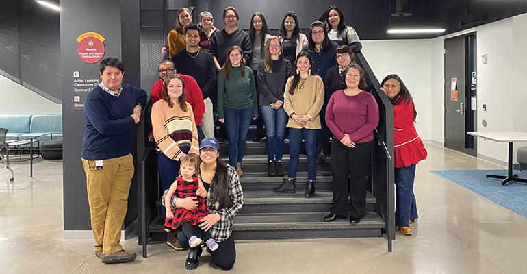 A group of American Indian/Alaska Native students from the schools of medicine, dentistry, pharmacy, veterinary medicine and nursing gathered in March in an effort to build a community of support for Indigenous scholars.