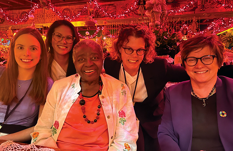 A highlight of the visit to D.C. was a dinner in Georgetown with Dean Connie White Delaney and ret. Brid. Gen. Clara Adams-Ender, former chief of the United States Army Nurse Corps and the first nurse in Army history selected as a commanding general, who shared leadership lessons with the students. 