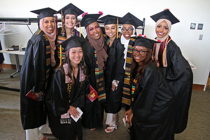 eight school of nursing graduates 