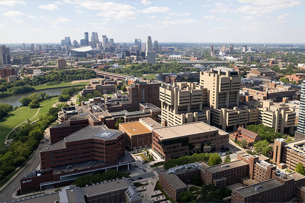 Arial view of campus